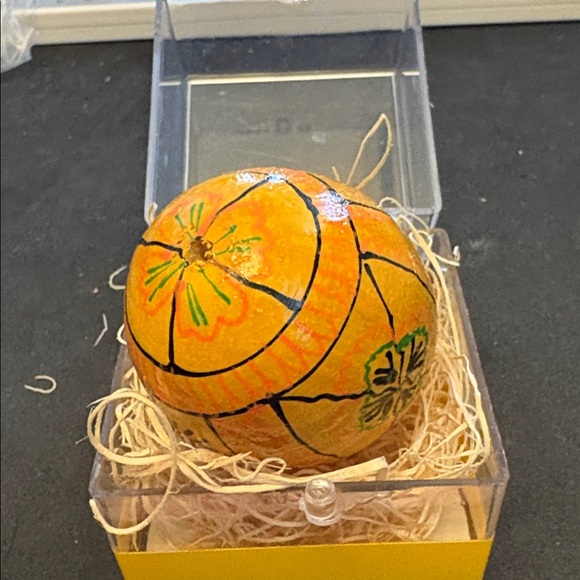 Handcrafted Yellow Wood Rabbit Easter Egg Called Pysanda - Picture 5 of 9